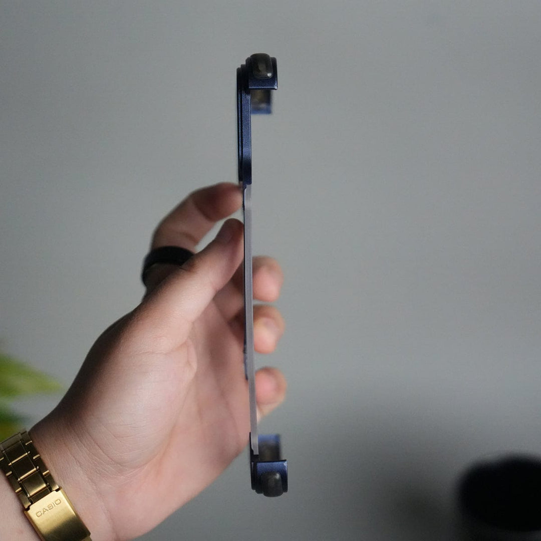 FRATO Aeroflex Metal iPhone 17 Series Frosted Frameless Metal Kickstand Case | BLUE