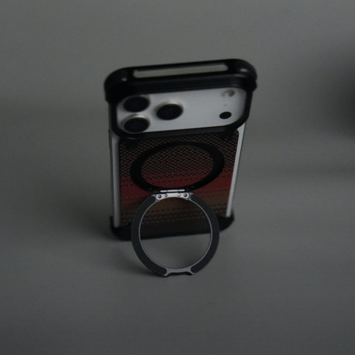 FRATO Aeroflex Metal iPhone 17 Series Kevlar Fiber Texture Frameless Metal Kickstand Case
