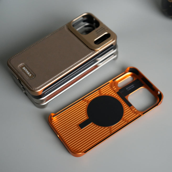 FRATO Aeroflex Metal iPhone 17 Series Premium Metallic AeroFLex Leather MagSafe Case