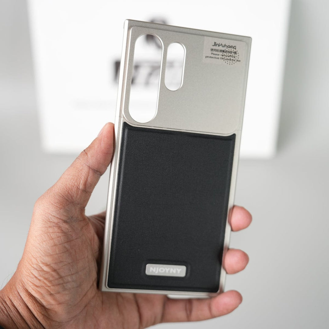 FRATO Aeroflex Metal Samsung Galaxy S25 Ultra Premium Metallic AeroFLex Aluminium Leather Case