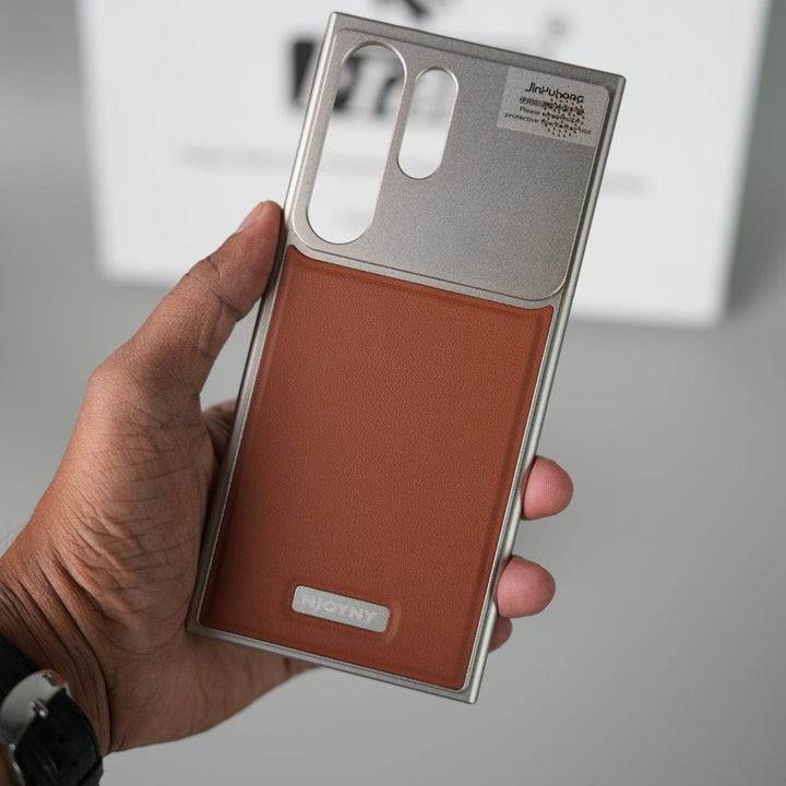 FRATO Aeroflex Metal Samsung Galaxy S25 Ultra Premium Metallic AeroFLex Aluminium Leather Case