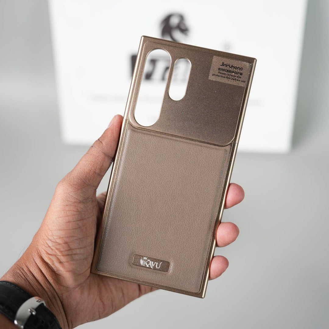 FRATO Aeroflex Metal Samsung Galaxy S25 Ultra Premium Metallic AeroFLex Aluminium Leather Case
