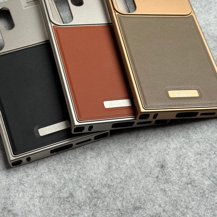 FRATO Aeroflex Metal Samsung Galaxy S25 Ultra Premium Metallic AeroFLex Aluminium Leather Case