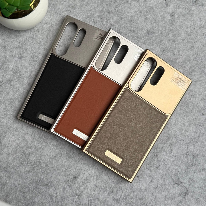 FRATO Aeroflex Metal Samsung Galaxy S25 Ultra Premium Metallic AeroFLex Aluminium Leather Case