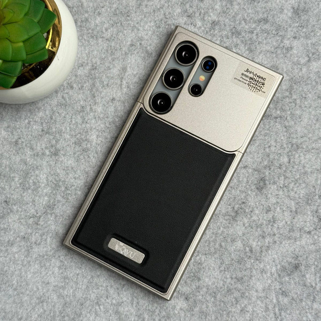 FRATO Aeroflex Metal Samsung Galaxy S25 Ultra Premium Metallic AeroFLex Aluminium Leather Case
