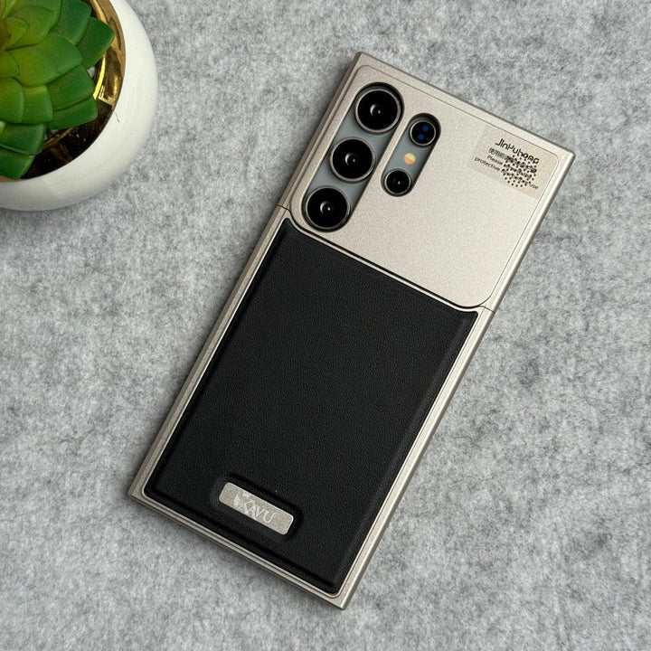 FRATO Aeroflex Metal Samsung Galaxy S25 Ultra Premium Metallic AeroFLex Aluminium Leather Case