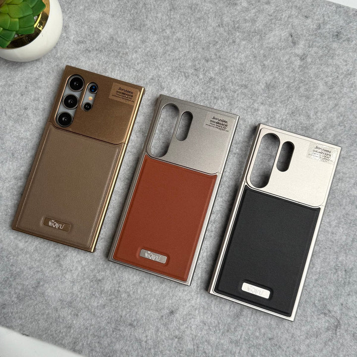 FRATO Aeroflex Metal Samsung Galaxy S25 Ultra Premium Metallic AeroFLex Aluminium Leather Case
