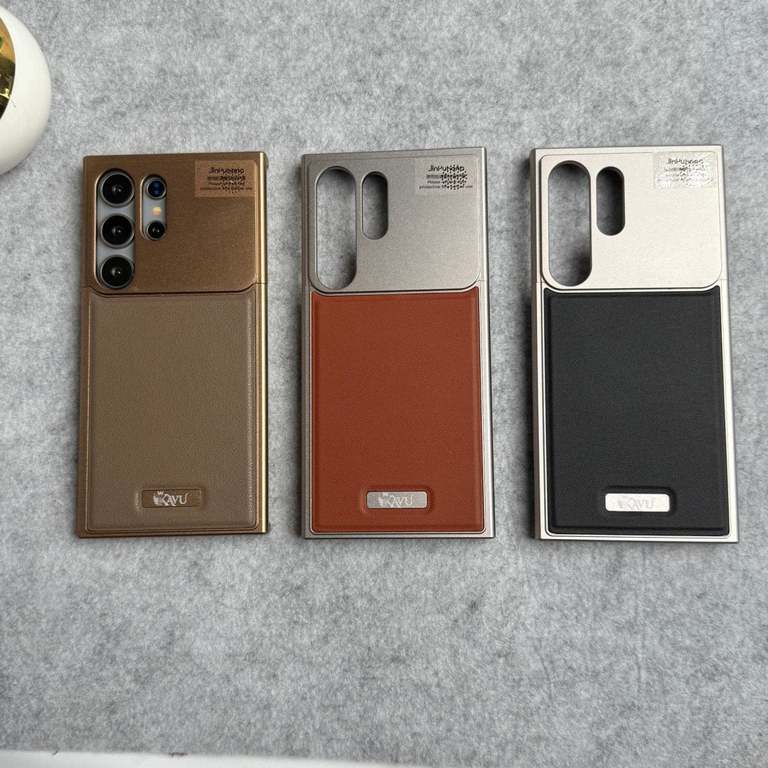 FRATO Aeroflex Metal Samsung Galaxy S25 Ultra Premium Metallic AeroFLex Aluminium Leather Case