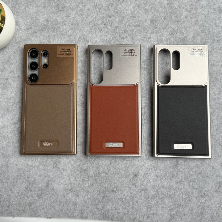FRATO Aeroflex Metal Samsung Galaxy S25 Ultra Premium Metallic AeroFLex Aluminium Leather Case