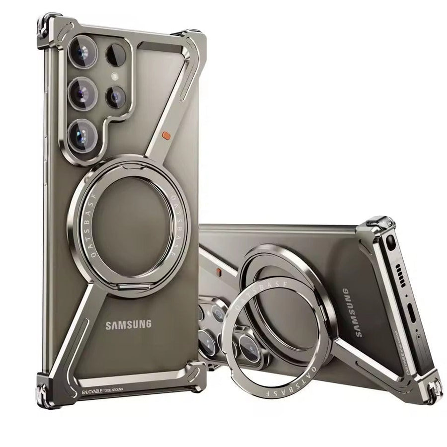 FRATO Aeroflex Metal Samsung Galaxy S25 Ultra Z Shape Aluminum Metal Rotating Kickstand Frameless Design