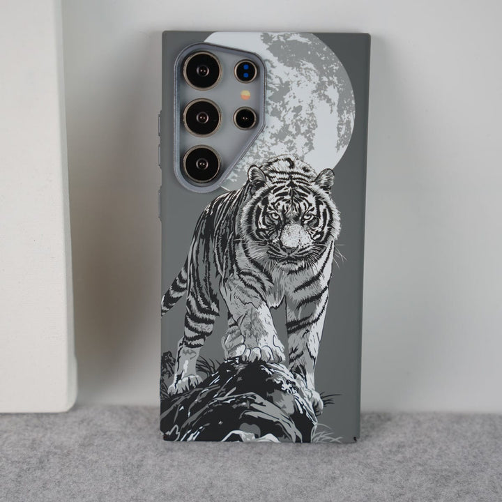 FRATO Aeroflex Metal Samsung Galaxy Ultra Series Carbon Fiber Texture Tiger Lion Design Hard Pc MagSafe Case Cover