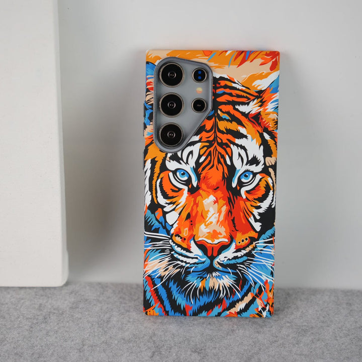 FRATO Aeroflex Metal Samsung Galaxy Ultra Series Carbon Fiber Texture Tiger Lion Design Hard Pc MagSafe Case Cover