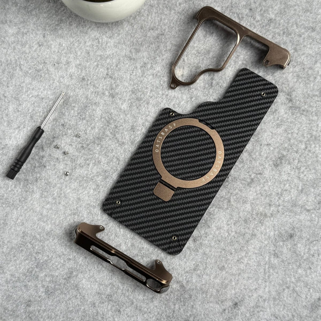 FRATO Aeroflex Metal Samsung Galaxy Ultra Series Carbon Texture Frameless Metal Kickstand Case
