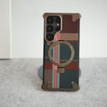Samsung Galaxy Ultra Series Kevlar Fiber Texture Frameless Metal Kickstand Case