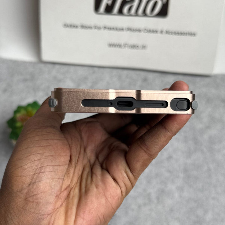 FRATO Aeroflex Metal Samsung Galaxy Ultra Series Kevlar Fiber Texture Frameless Metal Kickstand Case