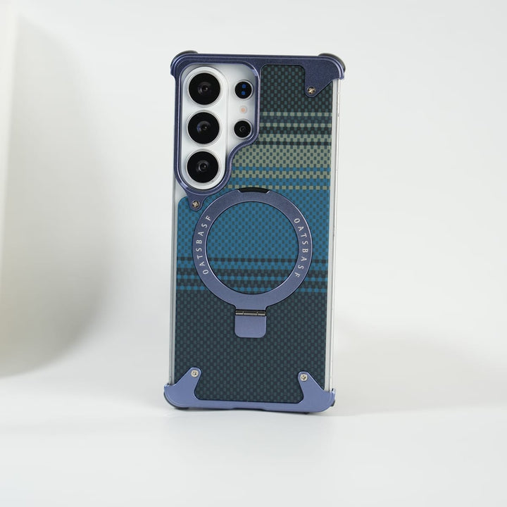 FRATO Aeroflex Metal Titanium Lavender Galaxy S26 Ultra Premium Aramid Fiber Texture Frameless Metal Kickstand Case