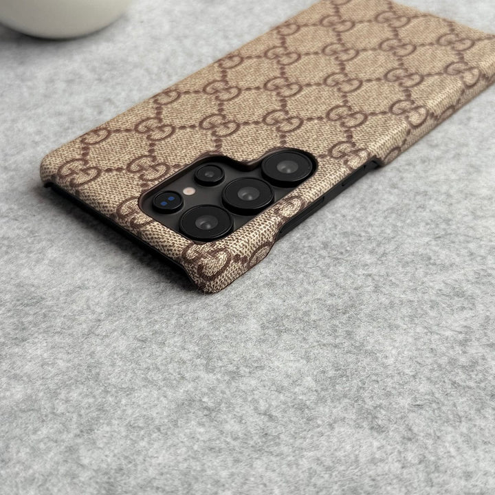 FRATO Designer S25U Samsung Galaxy S25 Ultra Luxury GG Pattern PU Leather Cover