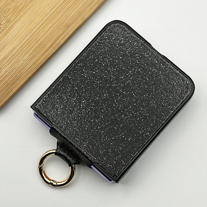 FRATO Flip 3 Collection Samsung Galaxy Z Flip 3 Shimmer Glitter Bling Metal Ring Holder Case Cover