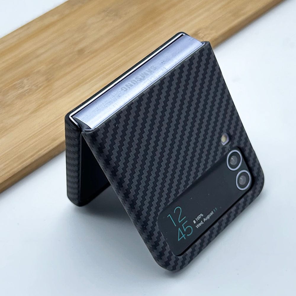 FRATO Flip 3 Collection Samsung Galaxy Z Flip 3 Zigzag Carbon Fiber Pattern Texture Case Cover