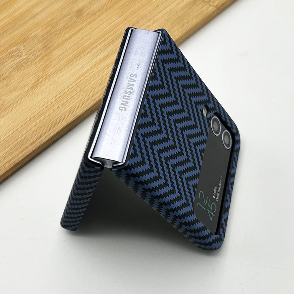 FRATO Flip 3 Collection Samsung Galaxy Z Flip 3 Zigzag Carbon Fiber Pattern Texture Case Cover