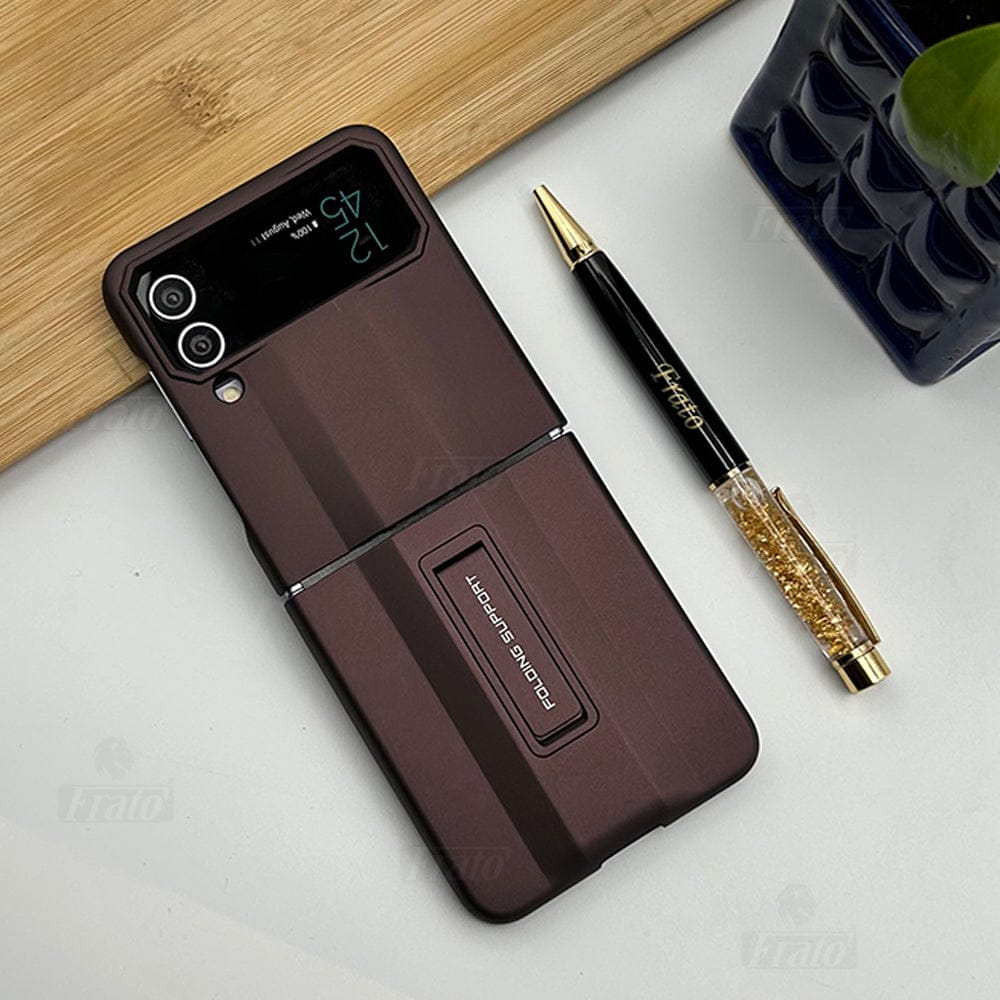 FRATO Flip 4 Collection Brown Samsung Galaxy Z Flip 4 Armor Style Case Cover