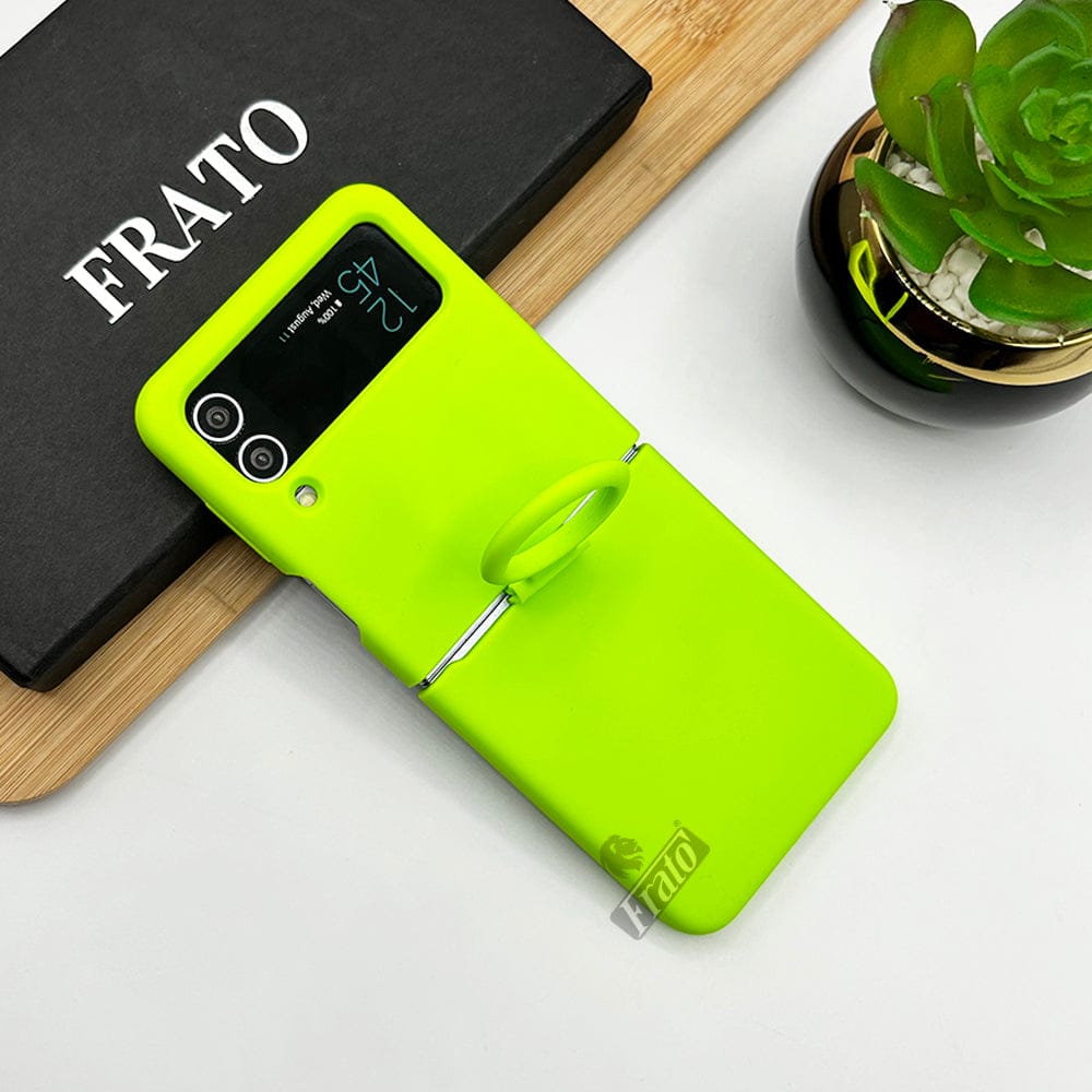 FRATO Flip 4 Collection Neon Green Samsung Galaxy Z Flip 4 Neon Series Case Cover