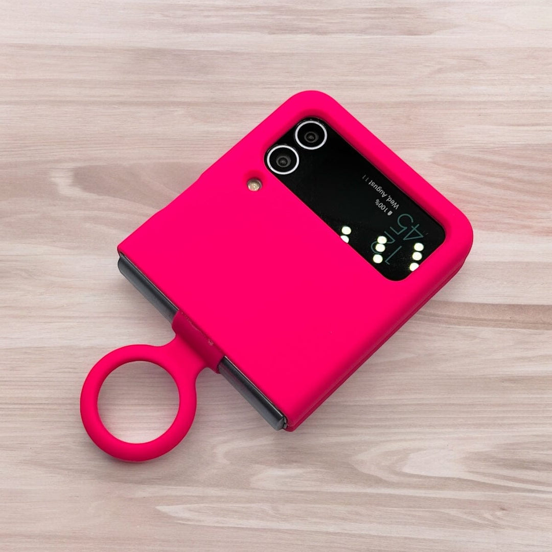 FRATO Flip 4 Collection Neon Pink Samsung Galaxy Z Flip 4 Neon Series Silicone Case Cover