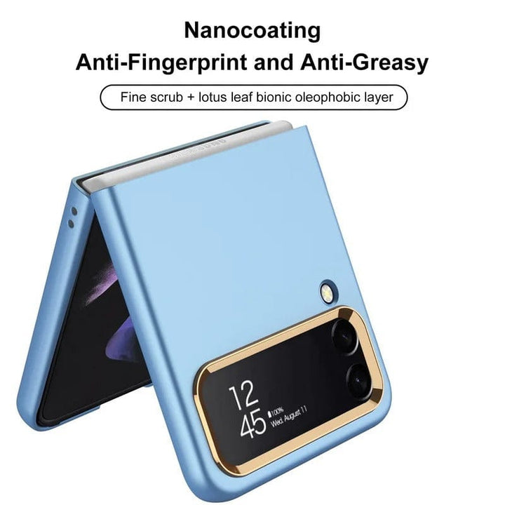 FRATO Flip 4 Collection Samsung Galaxy Z Flip 4 Case Ultra Slim Metal Lens Frame Hard PC Cover