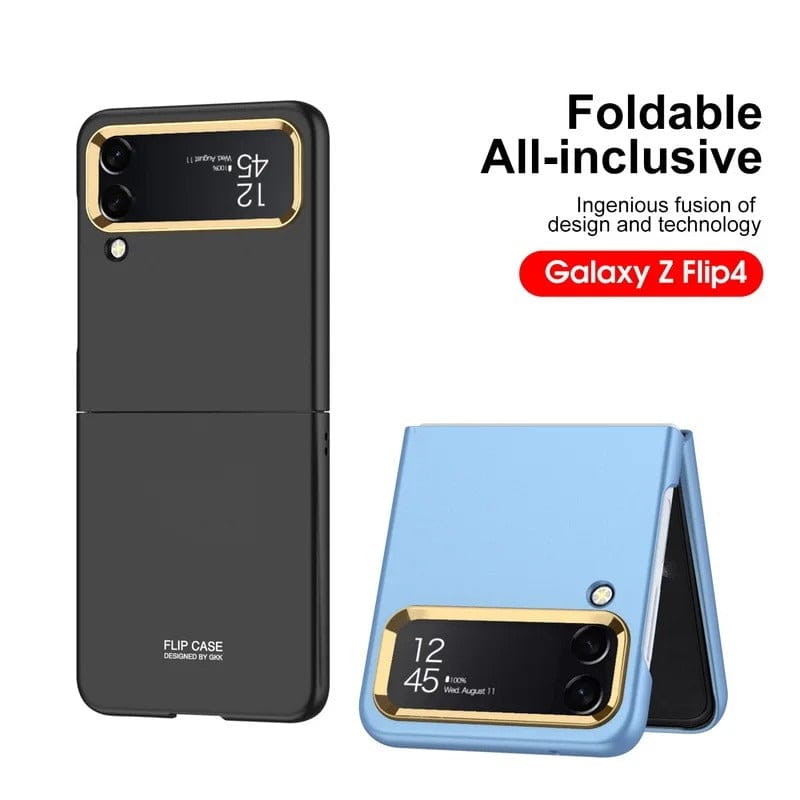 FRATO Flip 4 Collection Samsung Galaxy Z Flip 4 Case Ultra Slim Metal Lens Frame Hard PC Cover
