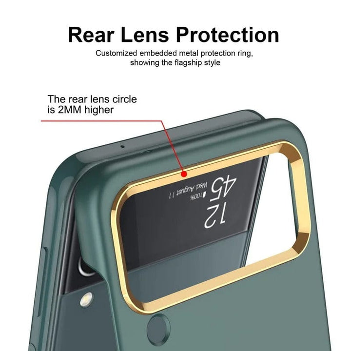 FRATO Flip 4 Collection Samsung Galaxy Z Flip 4 Case Ultra Slim Metal Lens Frame Hard PC Cover