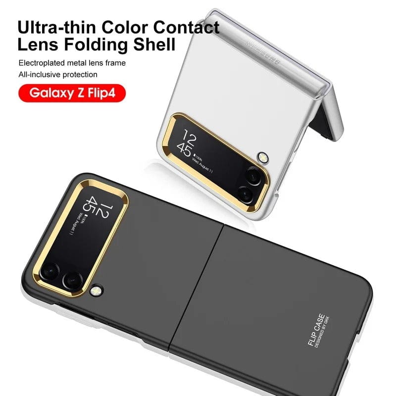 FRATO Flip 4 Collection Samsung Galaxy Z Flip 4 Case Ultra Slim Metal Lens Frame Hard PC Cover