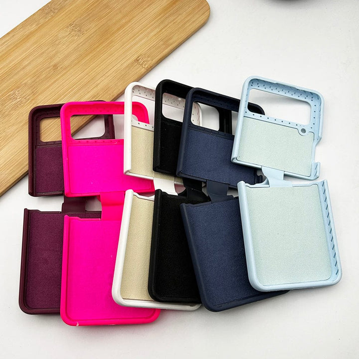 FRATO Flip 4 Collection Samsung Galaxy Z Flip 4 Liquid Hard-shell Silicone Case Cover with Ring Holder