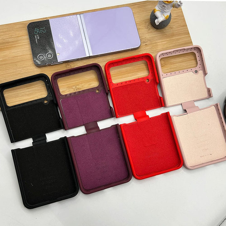 FRATO Flip 4 Collection Samsung Galaxy Z Flip 4 Soft Liquid Silicone Case Cover With Ring Holder