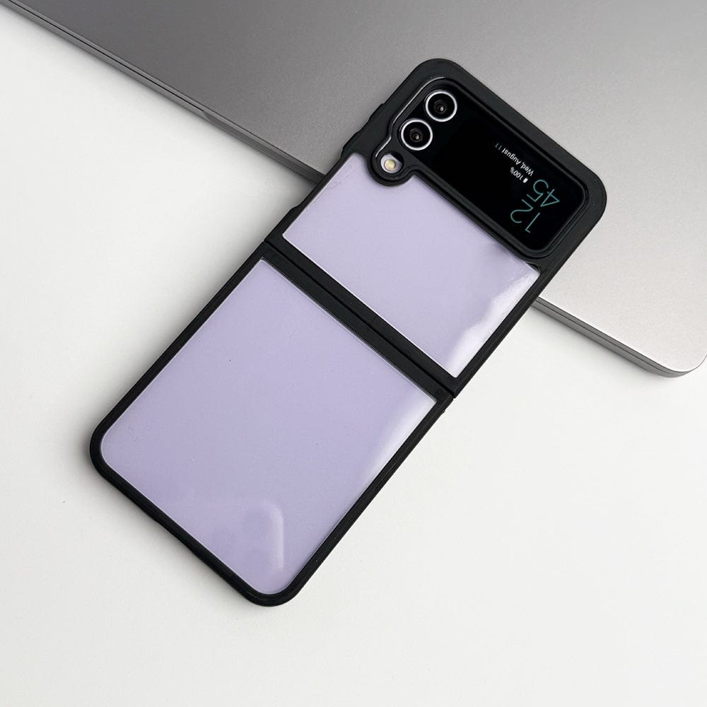 FRATO Flip 4 Collection Samsung Galaxy Z Flip 4 Transparent Acrylic Side Bumper Cover