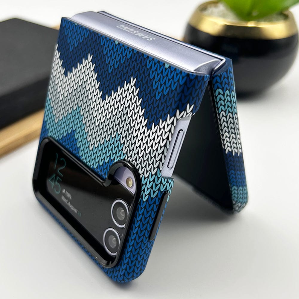 FRATO Flip 4 Collection Samsung Galaxy Z Flip 4 Woolen Texture Pattern Case Cover