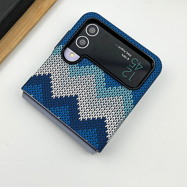FRATO Flip 4 Collection Samsung Galaxy Z Flip 4 Woolen Texture Pattern Case Cover