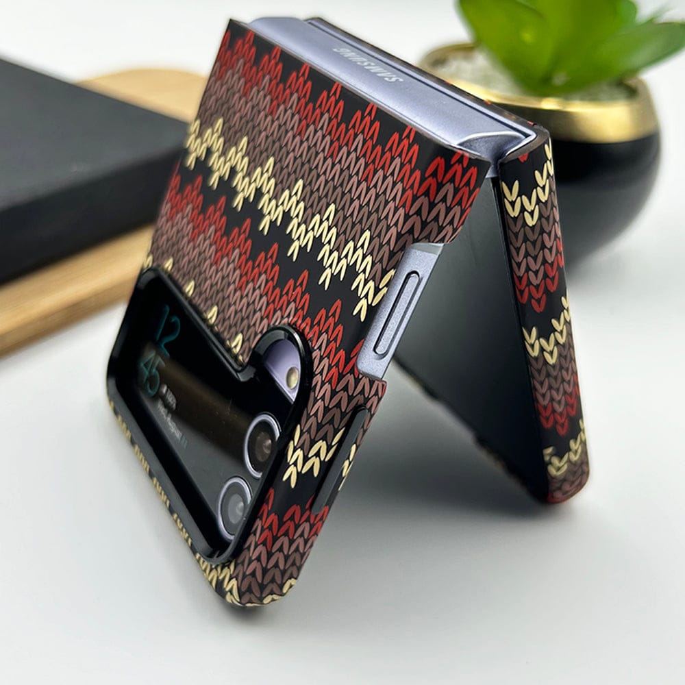 FRATO Flip 4 Collection Samsung Galaxy Z Flip 4 Woolen Texture Pattern Case Cover