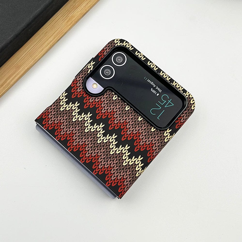 FRATO Flip 4 Collection Samsung Galaxy Z Flip 4 Woolen Texture Pattern Case Cover