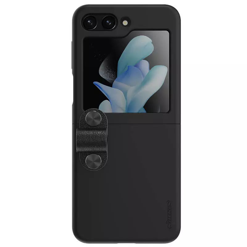 FRATO Flip 5 Collection Black Samsung Galaxy Z Flip 5 Nillkin Finger Strap Liquid Silicone Case Cover