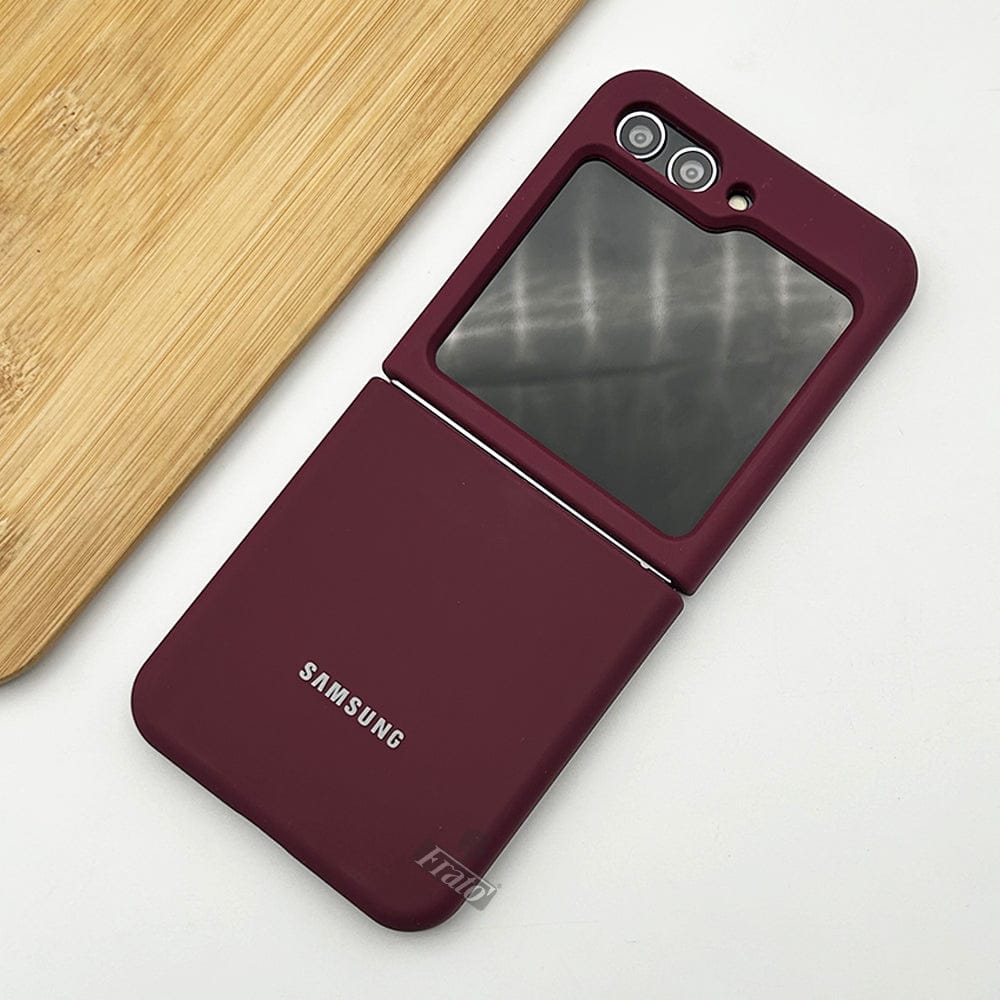 FRATO Flip 5 Collection Deep Maroon Samsung Galaxy Z Flip 5 Liquid Silicone Case Cover