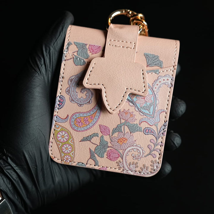 FRATO Flip 5 Collection Floral Stitched Leather-Style Case for Galaxy Z Flip 5 | Detachable Chain Strap