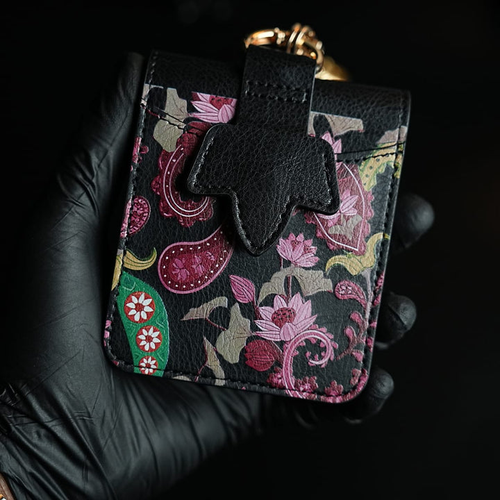 FRATO Flip 5 Collection Floral Stitched Leather-Style Case for Galaxy Z Flip 5 | Detachable Chain Strap