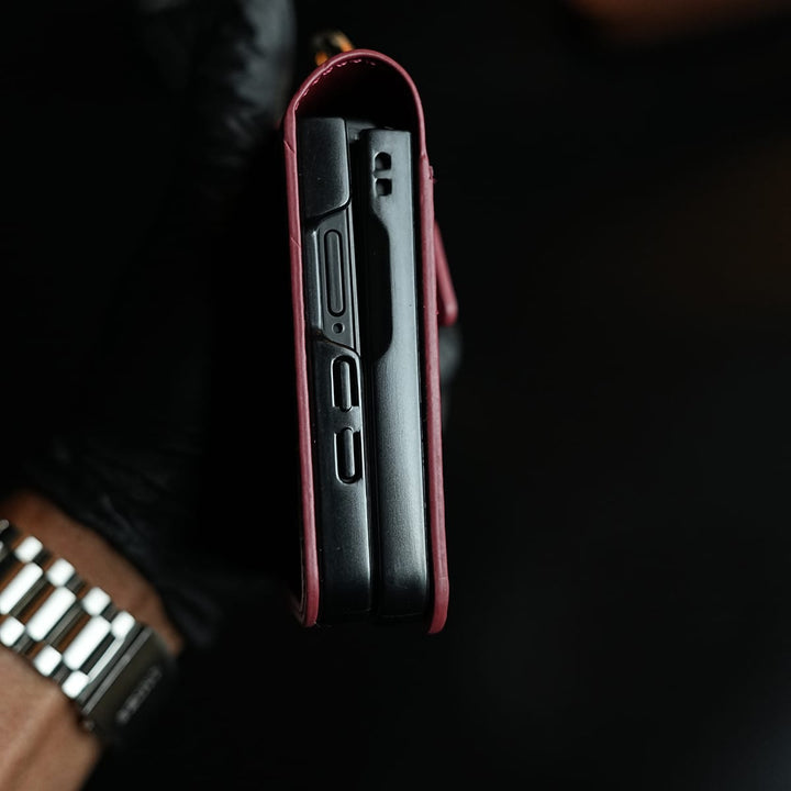 FRATO Flip 5 Collection Floral Stitched Leather-Style Case for Galaxy Z Flip 5 | Detachable Chain Strap
