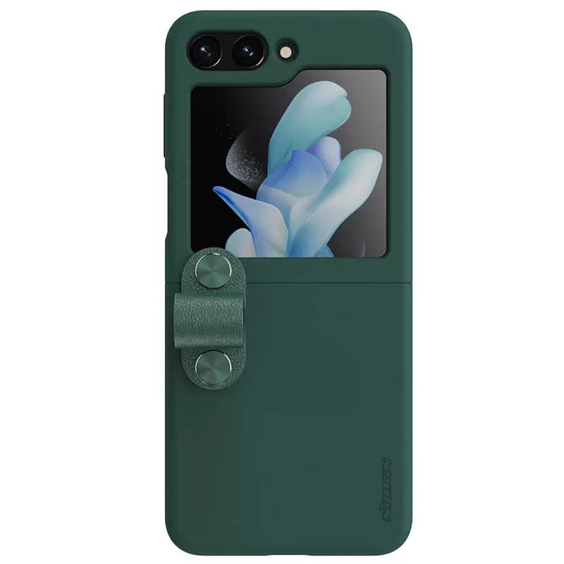 FRATO Flip 5 Collection Green Samsung Galaxy Z Flip 5 Nillkin Finger Strap Liquid Silicone Case Cover