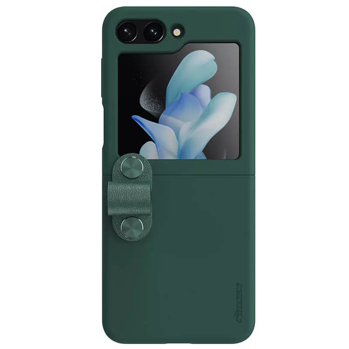 FRATO Flip 5 Collection Green Samsung Galaxy Z Flip 5 Nillkin Finger Strap Liquid Silicone Case Cover