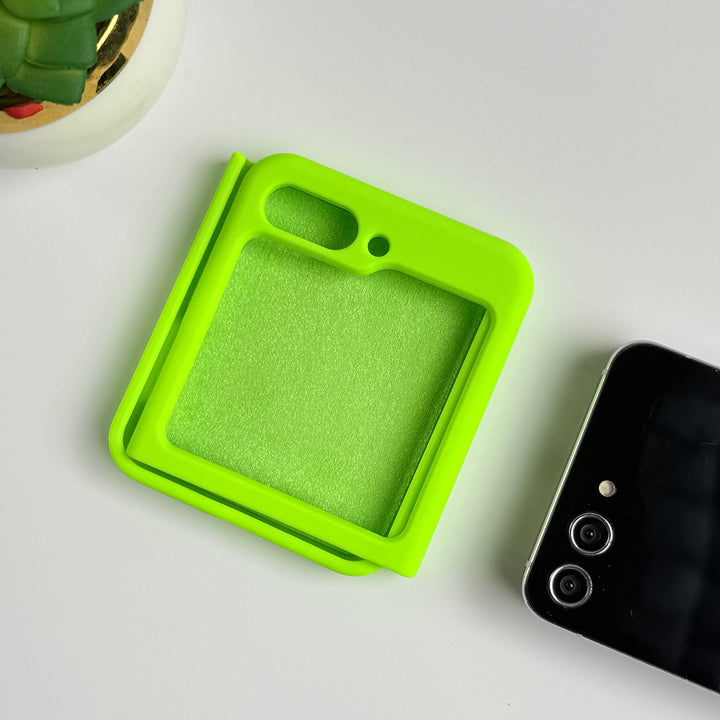 FRATO Flip 5 Collection Neon Green Samsung Galaxy Z Flip 5 Soft Feel Silicone Case Cover