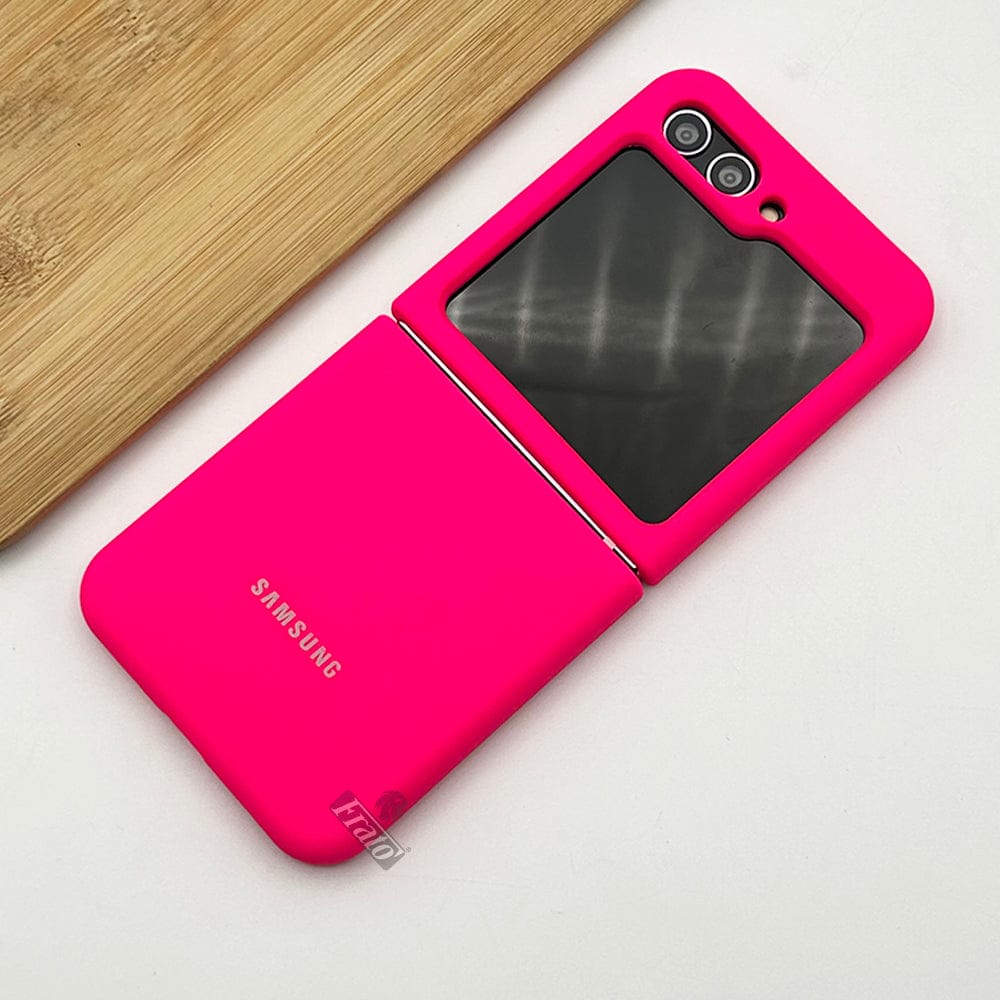 FRATO Flip 5 Collection Neon Pink Samsung Galaxy Z Flip 5 Liquid Silicone Case Cover