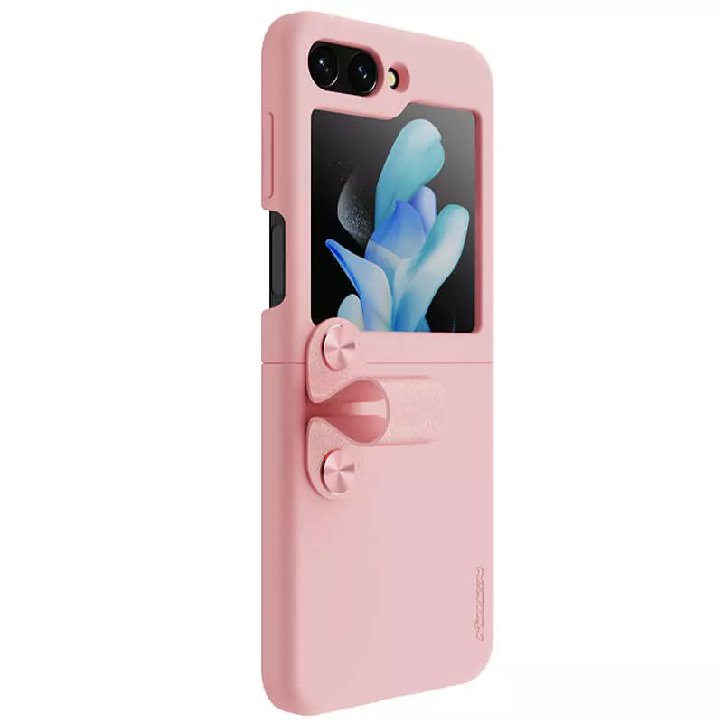 FRATO Flip 5 Collection Pink Samsung Galaxy Z Flip 5 Nillkin Finger Strap Liquid Silicone Case Cover