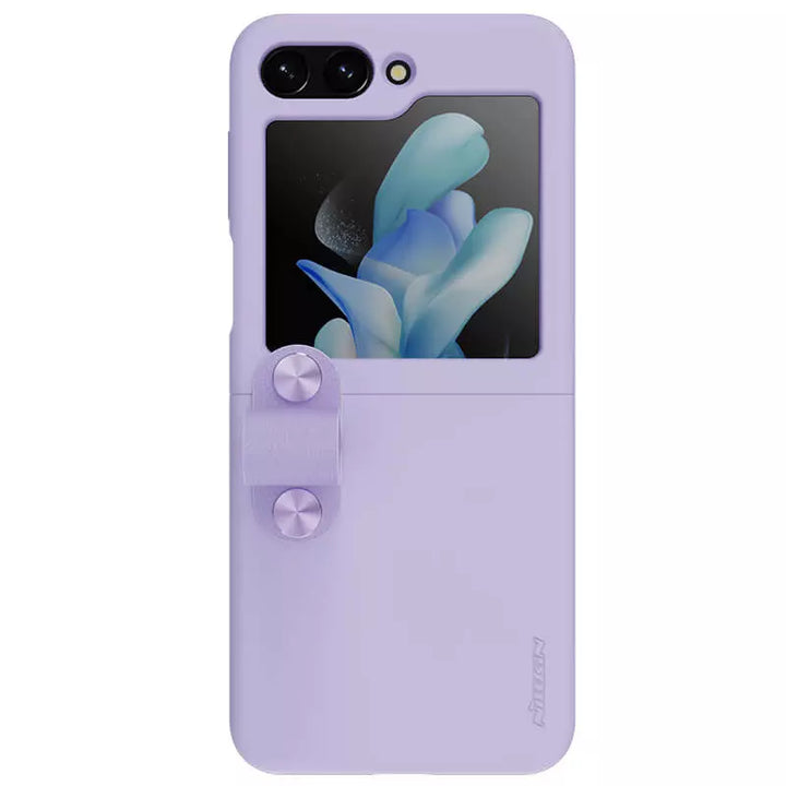 FRATO Flip 5 Collection Purple Samsung Galaxy Z Flip 5 Nillkin Finger Strap Liquid Silicone Case Cover