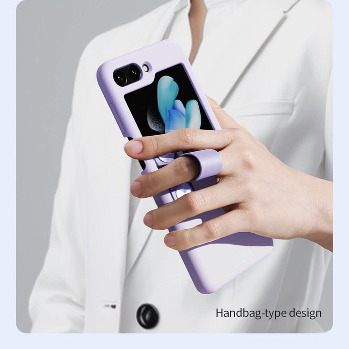 FRATO Flip 5 Collection Samsung Galaxy Z Flip 5 Nillkin Finger Strap Liquid Silicone Case Cover
